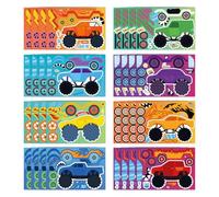 HDGSAFD 32 Autocollants De La Série Cartoon Car, Autocollants d'art pour Enfants DIY, Cadeaux d'anniversaire pour Garçons, Coffrets Cadeaux De Fête.