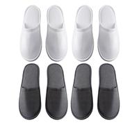 HDGSAFD 4 Paires De Pantoufles Portables, Pantoufles Réutilisables, Pantoufles Non Glissantes, Pantoufles D'Hôtel, Pantoufles De Spa.