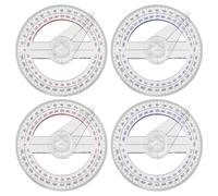 HDGSAFD 4 Pièces De Rapporteurs Entièrement Circulaires, Rapporteurs Triangulaires Multifonctions, Outils De Dessin Et De Mesure, Papeterie pour Étudiants, Salles De Classe Et Bureaux.
