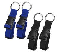 HDGSAFD 4 Sangles À Bagages, Sangles Réglables Externes Portables, Boucles Universelles pour Bagages À Dos, Adaptées Aux Voyages (Bleu, Noir).