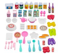 HDGSAFD 43 Jouets De Maison De Jeu Et 7 Accessoires De Fruits, Mini Jouets pour Enfants, Modèles Alimentaires Miniatures, Accessoires De Maison De Poupée