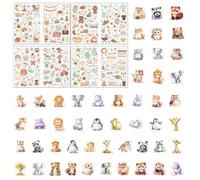 HDGSAFD 54 Autocollants Mignons, Autocollants d'animaux De Dessin Animé, Autocollants De Décoration De Bagages Et De Tasses, Autocollants De Décoration Intéressants, DIY Bricolage