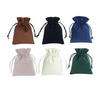 HDGSAFD 6 Morceaux De Sac En Velours, Poche À Cordage À Cordage, Sac De Bijoux, Sac Cadeau, Sac De Rangement Petit Article, Fournitures D'Emballage Cadeau.