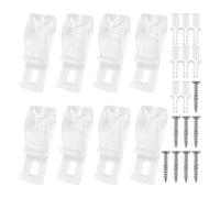 HDGSAFD 8 Crochets Transparents, 8 Vis D'Expansion De Couleur Primaire, 8 Colonnes en Plastique À Vis, Crochets De Fixation De Rideaux, Adaptés Aux Maisons Et Aux Bureaux.