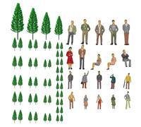 HDGSAFD Arbre Modèle De Table De Sable De 50 Pièces, Modèle d'homme Miniature De 20 Pièces, Arbre Modèle De Paysage, Modèle d'arbre Mixte Tridimensionnel, Ensemble De Modèles Architecturaux