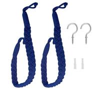 HDGSAFD Attaches De Rideau En Corde De Coton, 2 Pièces, Bleu Foncé, Tissées, Accessoires De Rideau, Simples, Décoratives
