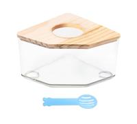 HDGSAFD Bain pour Hamster 1 Pièce Et Pelle À Sable 1 Pièce, Bain pour Hamster Anti-Éclaboussures, Bain pour Hamster Transparent, Accessoires pour Hamster