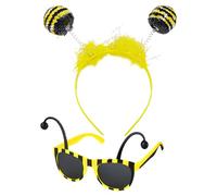 HDGSAFD Bandeau d'abeille 1 Pièce Et Lunettes De Soleil D'Abeilles 1 Pièce, Accessoires De Rôle, Accessoires De Costumes D'Abeilles, Accessoires De Fête Amusants.