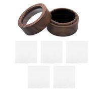 HDGSAFD Boîte à Bijoux en Bois avec 5 Chiffons de Polissage, Fenêtre Transparente, Accessoires de Mariage, Rangement pour Bijoux