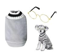 HDGSAFD Gilet Tricoté pour Animaux De Compagnie 1 Pièce Et Lunettes pour Animaux De Compagnie 1 Pièce, Vêtements pour Animaux De Compagnie Doux Et Confortables