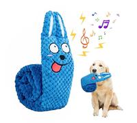 HDGSAFD Lot de 1 jouet à mâcher pour chien - Jouet interactif qui couine - Jouet d'entraînement pour animaux de compagnie - Jouet à renifler pour chiens de petite et moyenne taille (bleu)