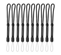 HDGSAFD Lot de 10 cordons élastiques tressés réglables pour sac à dos - Accessoires de randonnée - Noir, 19cm, Acrylonitrile butadiène styrène