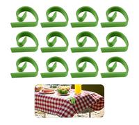HDGSAFD Lot de 12 pinces à nappe vertes, de grand diamètre, coupe-vent, pour l'extérieur, anti-bougement