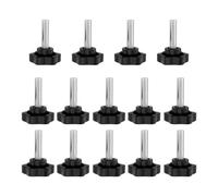 HDGSAFD Lot de 14 vis à tête hexagonale, boutons de serrage M6/M8, boutons de poignée en forme d'étoile, vis à poignée hexagonale