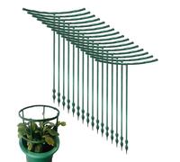 HDGSAFD Lot de 16 tuteurs de support pour plantes à double couche - Épissables - Support pour plantes - Phalaenopsis - Hortensia, pivoine - Vert