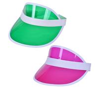 HDGSAFD Lot de 2 chapeaux de soleil pour femmes, chapeaux de soleil d'été pour femmes, chapeaux de sport en plein air, chapeaux de tennis pour femmes, chapeaux de soleil rétro, Rose rouge, S/M