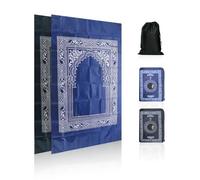 HDGSAFD Lot de 2 couvertures de prière pour femme, 1 sac avec cordon de serrage, couverture de prière de voyage, tapis de prière avec boussole, tapis de prière portable