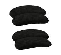 HDGSAFD Lot de 2 paires de housses d'accoudoir de fauteuil de bureau avec accoudoirs pour chaise de bureau Noir