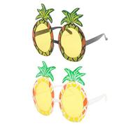 HDGSAFD Lot de 2 paires de lunettes de soleil ananas pour femme - Accessoires hawaïens amusants - Lunettes de soleil en forme d'ananas - Lunettes de soleil pour femme