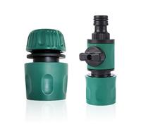 HDGSAFD Lot de 2 raccords de tuyau femelles, convient pour le lavage de voiture, l'arrosage du jardin (vert)