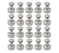 HDGSAFD Lot de 20 aimants modernes minimalistes décoratifs en néodyme, argent