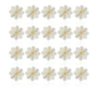 HDGSAFD Lot de 20 patchs thermocollants en forme de marguerite pour enfants, en tissu, accessoires de décoration DIY, transferts en fer