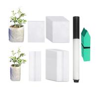 HDGSAFD Lot de 200 sacs de culture, 100 étiquettes pour plantes, 1 marqueur, sac de culture en non-tissé pour la culture de légumes, de fleurs et d'arbres fruitiers