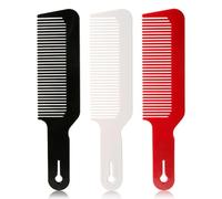 HDGSAFD Lot de 3 Peignes à Cheveux pour Couper et Estomper - Noir, Blanc, Rouge - 22 x 5 cm - Coiffeurs Professionnels et Particuliers
