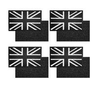 HDGSAFD Lot de 4 patchs rectangulaires noirs patriotiques en tissu - Pour réparation de jeans - Pour adultes