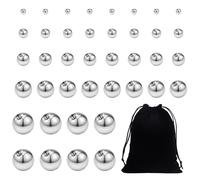 HDGSAFD Lot de 40 piercings en acier inoxydable avec sac de rangement, Acier inoxydable