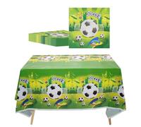 HDGSAFD Lot de 40 serviettes de table en papier, 1 pièce, multicolore (thème football), 1 pli
