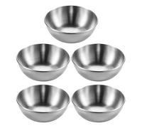 HDGSAFD Lot de 5 bols en acier inoxydable, mini bols à chips et bols à sauce