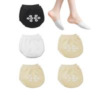 HDGSAFD Lot de 5 paires de chaussettes mi-coques - Chaussettes traditionnelles pour femme - Chaussettes de compression élastiques - Antidérapantes - Chaussettes invisibles pour talons hauts (couleur