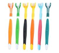 HDGSAFD Lot De 6 Brosses À Dents À Trois Faces, Brosse À Dents pour Enfants, Brosse De Nettoyage Buccal, Brosse À Dents À Poils Souples, Nettoyeur De Dents, Brosse À Dents Portable