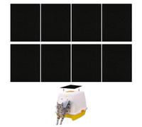 HDGSAFD Lot de 8 filtres à litière pour chat, filtre à charbon actif, filtre anti-odeurs, noir, moderne, pour propriétaires de chats modernes