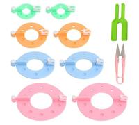 HDGSAFD Machine À Pompons 8 Pièces, Planche À Langer en Peluche 1 Pièce, Ciseaux 1 Pièce, Ensemble D'Outils De Fabrication De Boules De Laine, Accessoires D'Artisanat