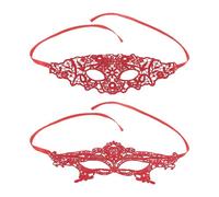 HDGSAFD Masque Facial en Dentelle Creux Sexy 2Pcs - Accessoires Vestimentaires de Fête Costumée pour Femmes