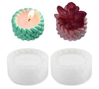 HDGSAFD Moules À Bougies Parfumées 2 Pièces, Moules en Silicone, Moules Artisanaux De Bricolage, Moules De Moulage Géométriques