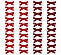 HDGSAFD Nœuds en Velours Rouge, Accessoires De Bijoux À Faire Soi-Même, Décoration d'arc De Couleur Unie, Accessoires De Mode, 40 Pièces