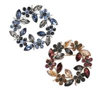 HDGSAFD Pack De 2 Broches Guirlande De Cristal, Broches en Cristal pour Femmes, Badges Floraux De Mode, Corsages Élés Vintage, Décoration De Vêtements