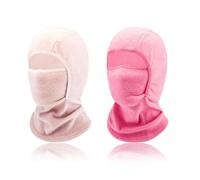 HDGSAFD Pack De 2 Cagoules De Protection du Visage, Cagoules Chaudes en Polaire, Cagoules Coupe-Vent pour Enfants, Masques De Ski, Masques De Vélo