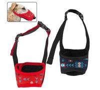 HDGSAFD Pack De 2 Muselières Imprimées pour Chiens, Muselières Anti-Manger, Muselières Anti-Morsures, Muselières Anti-Cris, Muselières Douces Et Respirantes