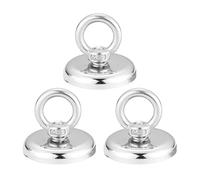 HDGSAFD Pack De 3 Aimants Puissants, Ventouses Rondes en Fer, Base Métallique Magnétique, Aimants Ndfeb, Support Magnétique Puissant