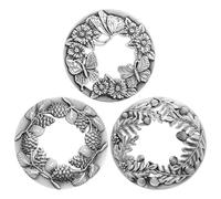 HDGSAFD Pack De 3 Couvercles De Bougies, Couvercles De Bougies Vintage, Couvercles De Bougies Sculptés Creux, Couvercles De Bougies en Métal, Accessoires De Bougies