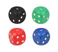 HDGSAFD Pack De 4 Dés en Bois, Gros Dés, Jeu De Lancer, Jouet Éducatif, Support De Jeu Interactif