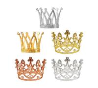 HDGSAFD Pack De 5 Ornements De Bijoux De Couronne, Décorations De Gâteaux, Ornements De Couronne en Strass, Ornements Étincelants, Accessoires De Gâteaux pour Filles