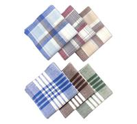 HDGSAFD Pack De 6 Mouchoirs Pour Hommes, Mouchoirs Carrés, Mouchoirs Vintage, Mouchoirs En Coton, Mouchoirs À Carreaux, Mouchoirs Doux