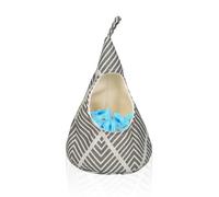 HDGSAFD Panier Suspendu pour Pinces à Linge - Sac de Selle Étanche pour Corde à Linge avec Cordon de Serrage - Sac de Rangement Gris