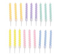 HDGSAFD Paquet De 18 Bougies en Spirale, Inserts De Bougies pour Gâteau d'anniversaire, Décorations De Bougies Créatives, Accessoires De Gâteau, Accessoires De Dessert