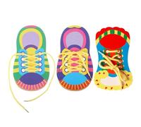 HDGSAFD Paquet De 3 Jouets pour Attacher des Lacets pour L'Éducation Précoce, Aides À L'Entraînement des Lacets pour Les Enfants, Jouets De Jeu Éducatifs, Accessoires D'Enfilage De Lacets